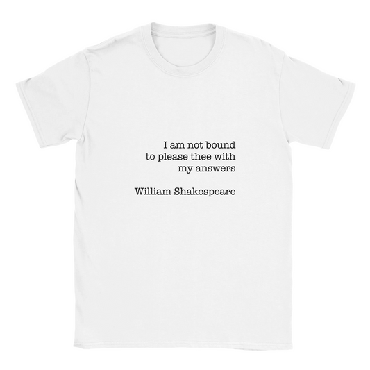 Shakespeare Classic Unisex Crewneck T-shirt | Gildan® 64000 White