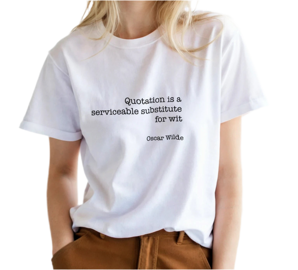 Oscar Wilde Classic Unisex Crewneck T-shirt | Gildan® 64000 White